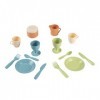 Smoby - Little Green - Dinette - 14 Accessoires - Plastique Biosourcé - Dès 18 Mois - Fabriqué en France - 140606 Multicolore