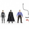DC Comics, Batman Lot de 3 figurines Batman 10,2 cm, Selina Kyle, le pingouin, 3 accessoires, jouets pour enfants du film Bat