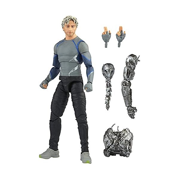 Hasbro Marvel Legends Series, Figurine Quicksilver de 15 cm, Personnage Infinity Saga, Design Premium, 5 Accessoires F0186