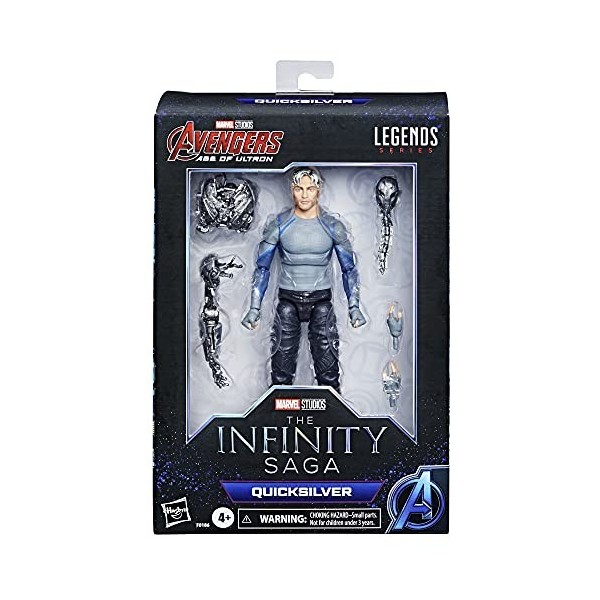 Hasbro Marvel Legends Series, Figurine Quicksilver de 15 cm, Personnage Infinity Saga, Design Premium, 5 Accessoires F0186