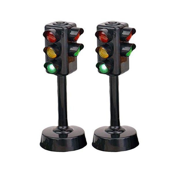 TOYANDONA 2 Pcs Feux de Signalisation Lampe Jouet Feux de Circulation Jouet Éducation Précoce Jouets Panneau de Signalisation