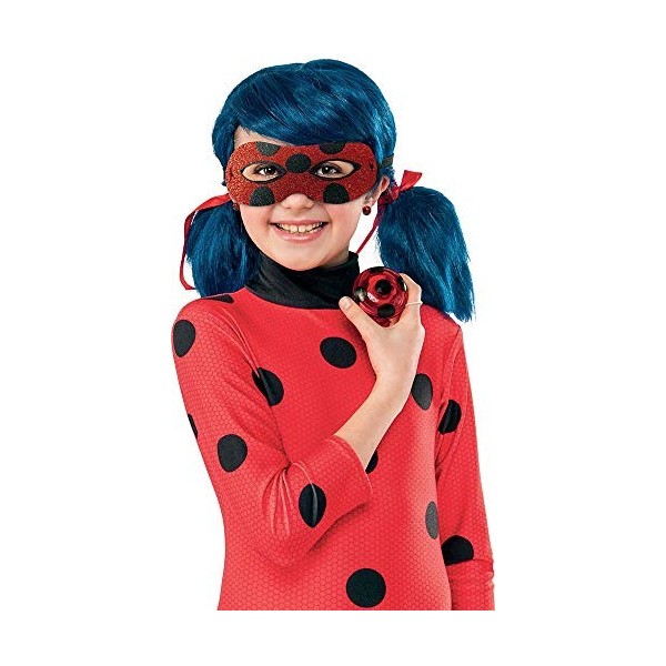 RUBIES - Miraculous Officiel - Top & Masque Ladybug Enfant - Taille unique 5-8 ans
