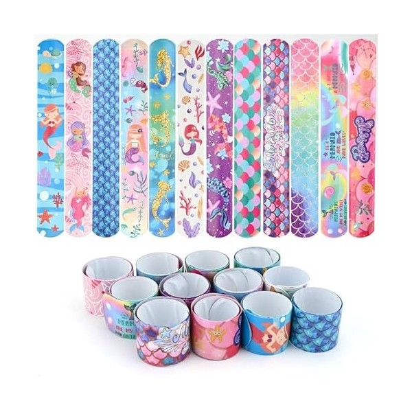 Dinosaure Bracelets à Claquer Jouets pour Enfants, 48PCS Mignon Slap Bracelet Slap Bandes pour Enfants Cadeau Anniversaire Di