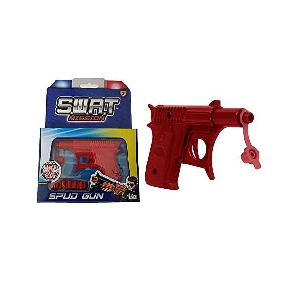 Pistolet à spud en métal moulé sous pression, excellent rétro amusant pour les enfants et les adultes, jouet de jeu de rôle a