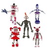 Lot de 5 figurines articulées FNAF Five Nights Game - Figurines de collection - Cadeaux de Noël - Décorations de gâteaux - 14