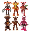 Lot de 5 figurines articulées FNAF Five Nights Game - Figurines de collection - Cadeaux de Noël - Décorations de gâteaux - 14