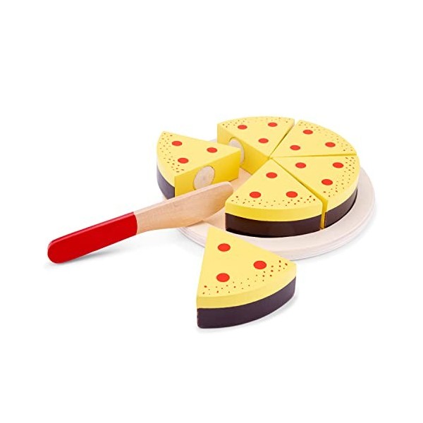 New Classic Toys Gâteau à Découper en bois Jeu d’Imitation Éducative pour Enfants-Crème, 585, Multi Color, petit