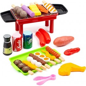 NIWWIN Ensemble de Jouets pour Barbecue pour Enfants, Jeu de Cuisine, Pretend Play Food Grill Set Jouets pour Tout-Petits gar