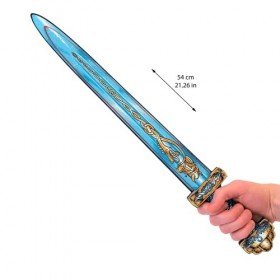 Liontouch - Épée Viking, Bleue | Jouet médiéval en Mousse du Chef Harald pour Le Jeu dimitation des Enfants avec Un thème No