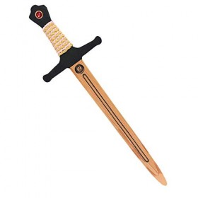 Liontouch - WoodyLion Épée, Or & Rose – Grande | Jouet en Mousse Imitation Bois pour Jeu dImagination dans Les Bois | Armes 