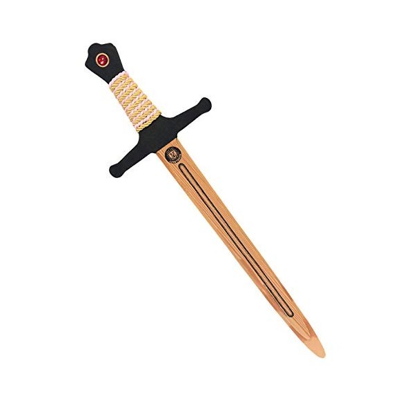 Liontouch - WoodyLion Épée, Or & Rose – Grande | Jouet en Mousse Imitation Bois pour Jeu dImagination dans Les Bois | Armes 