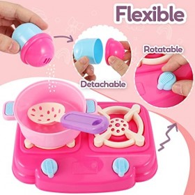 HYAKIDS Accessoire Cuisine, Jouet Kit Cuisine Enfant avec Casseroles et Poêles, Chef Jeu de Rôle, Jeux de Cuisine Cadeau pour