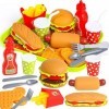 DERAYEE Jouet de cuisine, jouet alimentaire, jeu de rôle hamburger, cadeau pour les enfants à partir de 3 ans