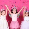 Fennonal Jupe de Licorne 3pcs pour Enfants Costume de Licorne pour Fille - Ensemble de Cosplay Rose - Tutu certain - Ailes-po