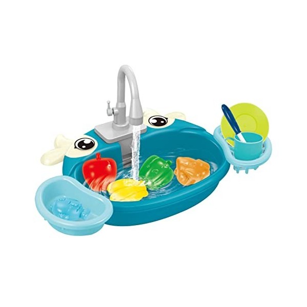 Jouets Dévier Cuisine, Évier Jeu Bain pour Bébé, Jouet Dévier Jeu Lave-Vaisselle Électrique, Jouets Cuisine Jeu Rôle avec R