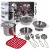 Ramiz Jeu dImitation - Acessoires de Cuisine 11 pièces, Utensiles de Cuisine Enfant, Casseroles et Poêles en Métal