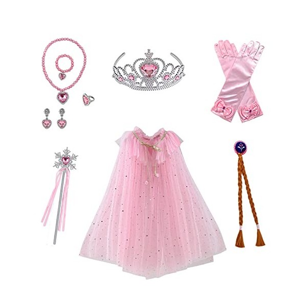 Qingzhuan Princesse Dress up Set, Costume Princesse fille Costume Petite fille Cosplay jeu set