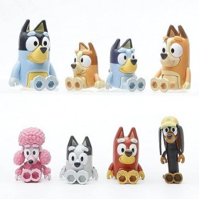 Anypay Bluey Bingo 12 figurines Tous les personnages de la série animée Bluey Poupées non officielles bluey