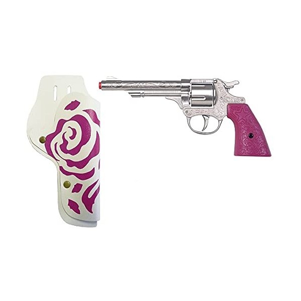 Pistolet Rose en Métal à 8 coups Cowgirl - Jour de Fête - Événements -  Accessoires