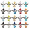 GOMAKERER 40 pièces Breloques Ailes dange, Alliage de Couleur Mélangée Fée Ange Pendentifs Perles de Coeur Acrylique avec Pe