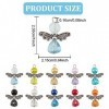 GOMAKERER 40 pièces Breloques Ailes dange, Alliage de Couleur Mélangée Fée Ange Pendentifs Perles de Coeur Acrylique avec Pe