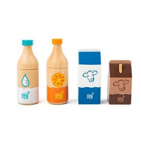 Small Foot 11438 Set de Boissons Fresh, en Bois, Jeux de rôle, Accessoires pour Chaque Boutique marchande, 4 pièces Jouets, M