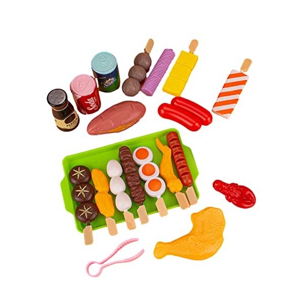 Jouets pour Barbecue pour Enfants, Jeu Cuisine, Jouet Enfant Barbecue Jouet Aliment, Pretend Play Food Grill Set Jouets pour 