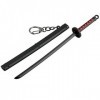 YYBHSD Anime Demon Kamado Nezuko Mini Katana Porte-clés Mini Épée Anime Kamado Nezuko Lame Modèle en Métalavec Fourreau Porte