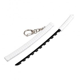 YYBHSD Anime Demon Kamado Nezuko Mini Katana Porte-clés Mini Épée Anime Kamado Nezuko Lame Modèle en Métalavec Fourreau Porte