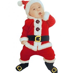 Xiaojiu Tenue Noel Bebe Deguisement Noel Bebe,Ensemble Noel 18 Mois Nouveau-Né Fille Garçon Première Déguisement Noël Bébé 2/