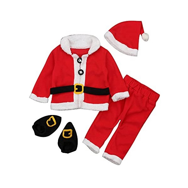 Xiaojiu Tenue Noel Bebe Deguisement Noel Bebe,Ensemble Noel 18 Mois Nouveau-Né Fille Garçon Première Déguisement Noël Bébé 2/