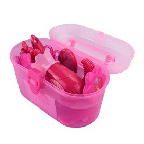 Mallette de maquillage et de maquillage pour enfants avec un ensemble de maison de jeu simulé Ensemble de beauté de filles Jo