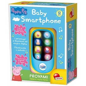 Lisciani - PEPPA PIG - Jouet Imitation Smartphone pour Bébé dès 1 an - Affichage Lumineux Led sur Ecran avec Miroir Magique -