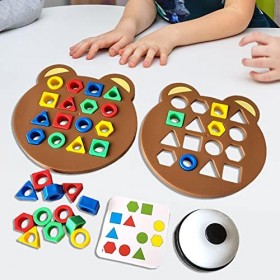 Jeu dassociation de Formes Jouet éducatif dapprentissage précoce avec Cartes Assorties Jouet éducatif sensoriel de Couleur 