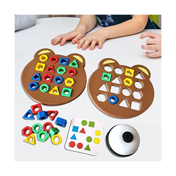 Jeu dassociation de Formes Jouet éducatif dapprentissage précoce avec Cartes Assorties Jouet éducatif sensoriel de Couleur 