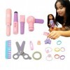 WOTEG Kit de Jouets pour Coiffeur - Jouets de Jeu de Simulation de Coiffure pour Petites Filles - Jouets cognitifs pour pour 