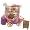 ifundom 1 Ensemble De Chariot De Jouets De Crème Glacée pour Enfants Ensemble De Jeu De Comptoir De Crème Glacée Jouets De Ma