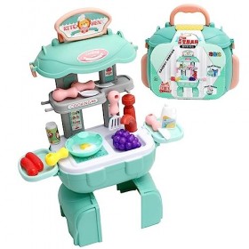 Cuisine | Jouets Jeu Cuisine colorés | Ensemble Jeu éducatif en Plein air avec Accessoires Cuisine Portables pour garçons et 