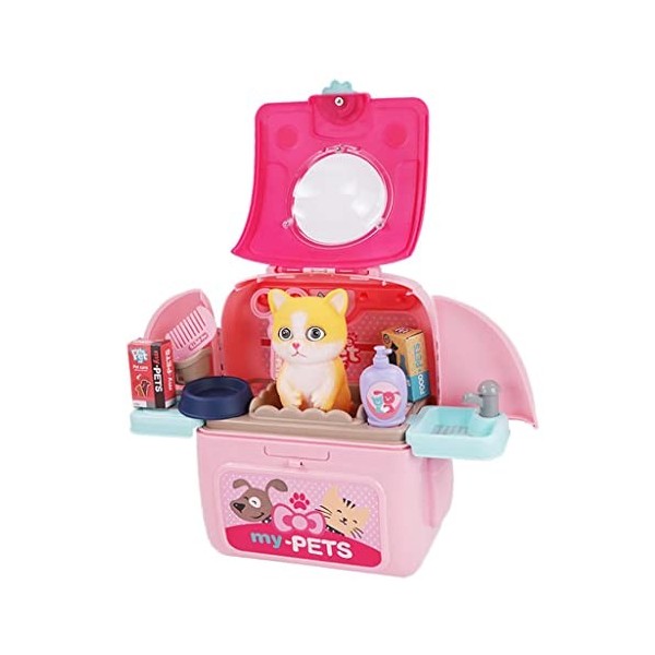 predolo Enfants Semblant Jouer Sac à Dos éducatif Apprentissage Jouet Tout-Petits Enfants Salle de Classe Simulation Playset 