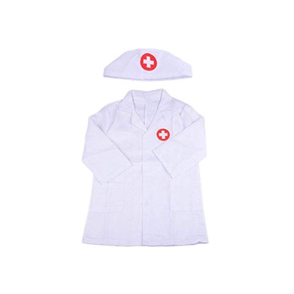 GOTOTOP Ensemble Dhabillage de Docteur, Veste de Jeu de Simulation de Docteur, Cadeau pour Enfants, Jeux dapprentissage Pré