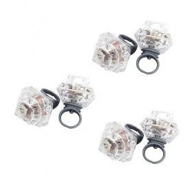 KOMBIUDA 6 Pièces Bague En Diamant Brillant Anneaux De Fête Lumineux Bague En Diamant Lumineux Qui Brille Dans Le Noir Anneau