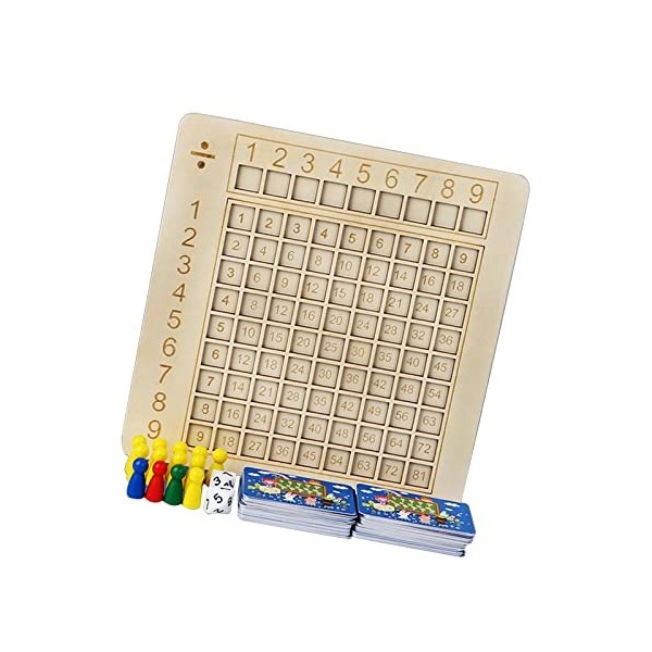 F Fityle Tableau de Multiplication Montessori Multiplication Mathématiques Éducatives Jouets Table Jeu de Société pour Enfant