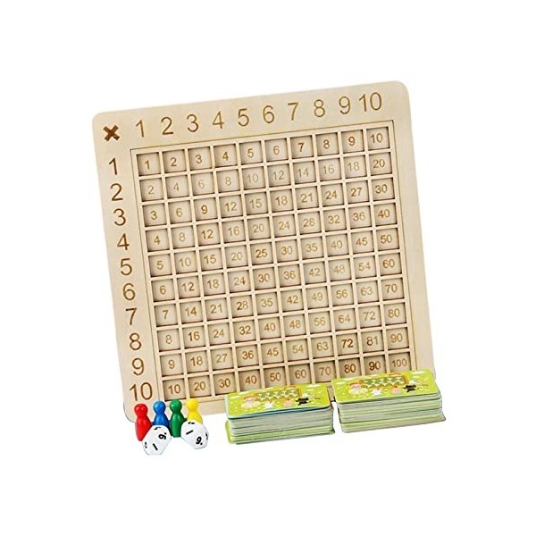 F Fityle Tableau de Multiplication Montessori Multiplication Mathématiques Éducatives Jouets Table Jeu de Société pour Enfant