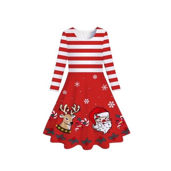 Xiaojiu 1er Noël Fille Deguisement Pere Noel Bebe Fille Déguisement Sorcière Fille 10,Déguisement Halloween 3 Ans Robe De Noe