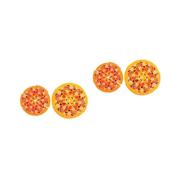 Toyvian Jouets De Développement 4 Pcs Pizza Chee Chee Le Jouets Éducatifs pour Enfants Jouet De Cerveau Jeu De Rôle Match Piz