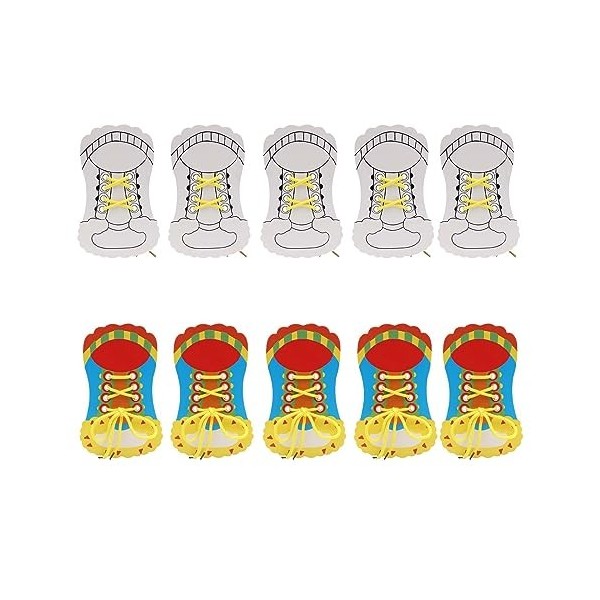 Oshhni 10 Pcs Bébé Occupé Conseil Motricité Fine Cravate Lacet Attacher Jouet Cognition Jeu Montessori Jouet pour Enfants Jou