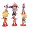 6 pièces/Ensemble Dragons-balles Buu Son Goku Support Figurine modèle Jouets