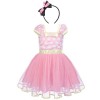 FYMNSI Enfant Bébé Fille Déguisement Costume de Vache à Lait avec Bowknot Bandeau Princesse Robe de Tulle en Tutu pour Carnav