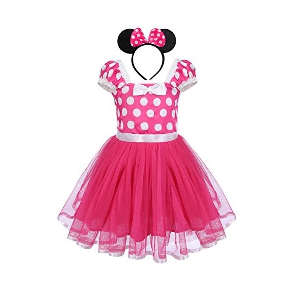 FYMNSI Enfant Bébé Fille Déguisement Costume de Vache à Lait avec Bowknot Bandeau Princesse Robe de Tulle en Tutu pour Carnav