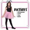 Costume de dalmatien avec tutu, oreilles et queue, costume de chiot pour fille, bal masqué, jeu de rôle scolaire, fête costum